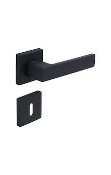 Çebi Kapı Kolu Lüks Zera Kare Rozetli Mat Siyah Modern Oda Kapı Kolu Çebi Kapı Kolu Lüks Zera Kare Rozetli Mat Siyah Modern Oda Kapı Kolu