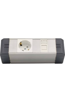 Amp Connect Alüminyum Profil Yatay Donatılmış Brotik 1'li Blok Priz + 1 Cat3 Telefon Veya Cat5 Cat6 Data Prizi Amp Connect Alüminyum Profil Yatay Donatılmış Brotik 1'li Blok Priz + 1 Cat3 Telefon Veya Cat5 Cat6 Data Prizi
