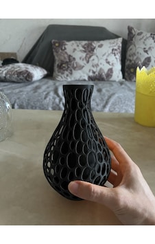 Vaveni 3d Baskı Petek Dokulu Vazo - Delikli Dekoratif Vazo-siyah Arz Vaveni 3d Baskı Petek Dokulu Vazo - Delikli Dekoratif Vazo-siyah Arz