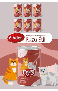 Kedi Konservesi, Kuzu Etli, Sos İçinde Et Parçacıklı, 400 G, 6'li Set En-k4k Kedi Konservesi, Kuzu Etli, Sos İçinde Et Parçacıklı, 400 G, 6'li Set En-k4k