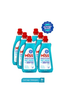 Miss Sıvı Çamaşır Deterjanı Arap Sabunu Ve Soda Etkili 1500 Mlx6