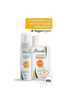 Bravelife Canlandırıcı Yüz Yıkama Köpüğü Ve Spf 50+ Güneş Koruyucu 2 Li Cilt Bakım Seti Bravelife Canlandırıcı Yüz Yıkama Köpüğü Ve Spf 50+ Güneş Koruyucu 2 Li Cilt Bakım Seti