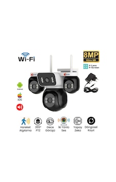 Esvision Es-5804 Wifi 4 Lens Kamera - Adaptör
