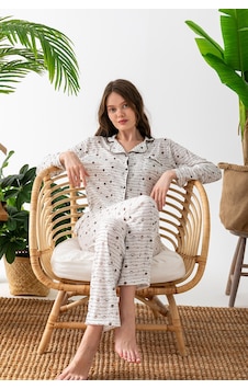 Nisanca Mevsimlik Uzun Kollu Süet Kadın Pijama Takımı- Bisiklet Yaka Kadın Pijama Kırmızı Nisanca Mevsimlik Uzun Kollu Süet Kadın Pijama Takımı- Bisiklet Yaka Kadın Pijama Kırmızı