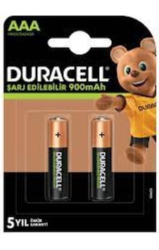 Duracell Şarjlı İnce Kalem Pil Aaa 900 Mah 2 Li