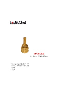 Lüdecke Es13t Es Stoper Gövde 13 Mm Lüdecke Es13t Es Stoper Gövde 13 Mm