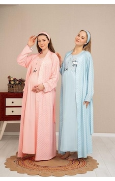 Baha 4302 Lohusa Sabahlık Gecelik Takım 001