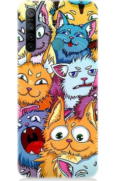 Realme 6i Uyumlu Silikon Kılıf Sevimli Kedi Ve Köpekler