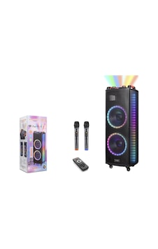 Ndr Ndr1212s Bluetooth Hoparlör Fm Radyo 2x12 İnç Usb Tf Aux Rgb Çift Mikrofonlu Kumandalı - Siyah Ndr Ndr1212s Bluetooth Hoparlör Fm Radyo 2x12 İnç Usb Tf Aux Rgb Çift Mikrofonlu Kumandalı - Siyah