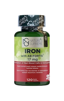 Nature's Supreme Iron 17 Mg 120 Kapsül Nature's Supreme Iron 17 Mg 120 Kapsül