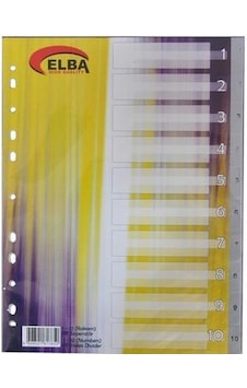 Bafix A4 Seperatör Ayraç 1-10 Rakamlı Plastik Bafix A4 Seperatör Ayraç 1-10 Rakamlı Plastik
