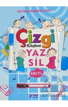 Çizgi Kitabım Yaz Sil Yazı Defteri Anetil Yuva Yayınları Ciltli