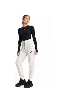 Nike Sportswear Tech Fleece Standart Fit Mid Rise Jogger Kadın Eşofman Altı Koyu Krem Nike Sportswear Tech Fleece Standart Fit Mid Rise Jogger Kadın Eşofman Altı Koyu Krem