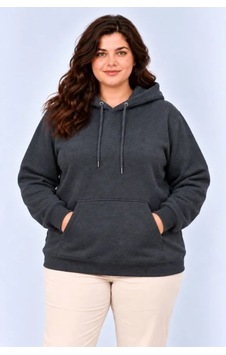 Rkm Ticaret Battal Büyük Beden Üç İplik İçi Şardonlu Kapüşonlu Kanguru Cepli Kışlık Sweatshirt - Füme Rkm Ticaret Battal Büyük Beden Üç İplik İçi Şardonlu Kapüşonlu Kanguru Cepli Kışlık Sweatshirt - Füme