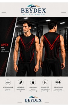 Beydex Erkek Nem Emici Hızlı Kuruma Ss-26 Collection Sporcu Sıfır Kol T-shirt Gym Kırmızı Beydex Erkek Nem Emici Hızlı Kuruma Ss-26 Collection Sporcu Sıfır Kol T-shirt Gym Kırmızı