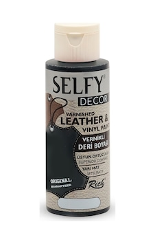 Rich Selfy Decor Deri Boyası 120 ML - Siyah Rich Selfy Decor Deri Boyası 120 ML - Siyah
