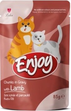 Enjoy Pouch Kuzu Etli Yaş Kedi Maması 85 Gr