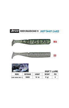 Jinza Rider Dragon Shad 100 Mm 8 Gr Silikon Balık Jinza Rider Dragon Shad 100 Mm 8 Gr Silikon Balık