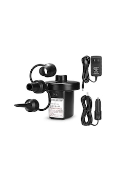 Çok Amaçlı Hızlı Şişirme+ındirme Hava Pompası - 220v & 12v Uyumlu Siyah Çok Amaçlı Hızlı Şişirme+ındirme Hava Pompası - 220v & 12v Uyumlu Siyah