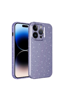 Kilifone - Apple Uyumlu iPhone 14 Pro Max - Kılıf Simli Kamera Korumalı Koton Kapak - Mor Kilifone - Apple Uyumlu iPhone 14 Pro Max - Kılıf Simli Kamera Korumalı Koton Kapak - Mor