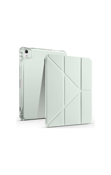Aksesuarcim Apple iPad Uyumlu Air 11 2024 İle Uyumlu Kılıf Silikon Yumuşak Kalem Bölmeli Esnek 4 Farklı Stand Olabilen Tablet Kılıfı Açık Yeşil Sku: Zeusb0fhj64hkw Arka Kapak
