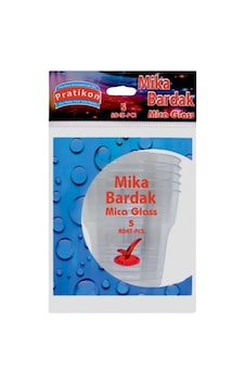5'li Mika Bardak Çok Renkli 5'li Mika Bardak Çok Renkli