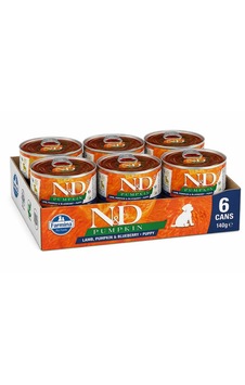 N&d Pumpkin Balkabaklı Ve Kuzulu Küçük Irk Yavru Köpek Konservesi 140 Gr 6 Adet