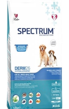 Spectrum Derm 26 Hypo-allergenic Deri Hassasiyeti İçin Somonlu Yetişkin Köpek Maması 12 KG Spectrum Derm 26 Hypo-allergenic Deri Hassasiyeti İçin Somonlu Yetişkin Köpek Maması 12 KG