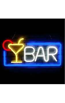 Bar Yazılı Neon Led Işık Sarı