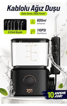 7go 7gmf3 600 Ml Ağız Duşu 110 Psı Güçlü Su Basıncı, 5 Kademeli Ayar, 5 Başlık, 360 Döner Uç, Ipx 7go 7gmf3 600 Ml Ağız Duşu 110 Psı Güçlü Su Basıncı, 5 Kademeli Ayar, 5 Başlık, 360 Döner Uç, Ipx