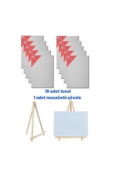 10 Adet Tuval, Resim Tuvali Seti, Tual Ve Şövale, Ressam Tuval Şövalye Seti 10 Adet Tuval, Resim Tuvali Seti, Tual Ve Şövale, Ressam Tuval Şövalye Seti