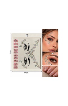 Silver İnce Model Yapışkanlı Yüz Taşı Face Gems Taşlı Yüz Ve Vücut Süsü Silver İnce Model Yapışkanlı Yüz Taşı Face Gems Taşlı Yüz Ve Vücut Süsü