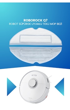 Roborock Q7 Robot Süpürge Uyumlu Tekli Mop Bezi Roborock Q7 Robot Süpürge Uyumlu Tekli Mop Bezi
