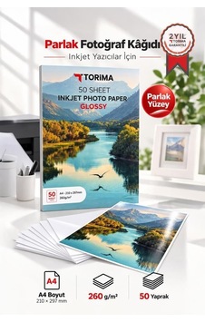 Fotoğraf Kağıdı A4 Parlak 260 Gr 21x30 Glossy 50 Sayfa Ofis Malzemesi Foto Baskı Resim Çıktısı Fotoğraf Kağıdı A4 Parlak 260 Gr 21x30 Glossy 50 Sayfa Ofis Malzemesi Foto Baskı Resim Çıktısı