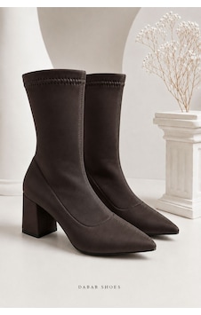Dabab Shoes Rachel Kadın Acı Kahve Sivri Burun Dalgıç Streç 7 Cm Kalın Topuklu Çorap Bot Bootie Kahverengi Dabab Shoes Rachel Kadın Acı Kahve Sivri Burun Dalgıç Streç 7 Cm Kalın Topuklu Çorap Bot Bootie Kahverengi