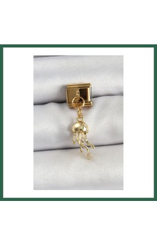 Vıntessy 316l Çelik Sallantılı Zirkon Taşlı Deniz Anası Model Gold Renk Nomination Charm Bzs01 Vıntessy 316l Çelik Sallantılı Zirkon Taşlı Deniz Anası Model Gold Renk Nomination Charm Bzs01