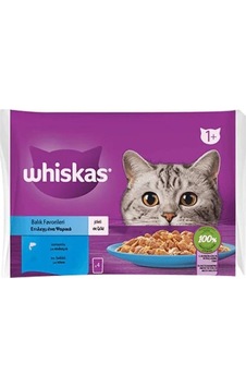 Whiskas Pouch Jöle İçinde Somonlu Ton Balıklı Kedi Maması 4 x 85 G
