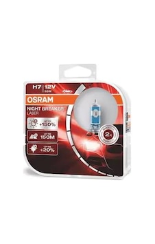 12v Ampul 55w H7 %150 Fazla Parlaklık %20 Beyaz Işık İkili Set 64210nl-hcb Osram