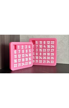 3d Baskı Kaydırmalı Sayı Bulmacası 5 5 , 6 6 Sliding Puzzle Zeka Oyunu