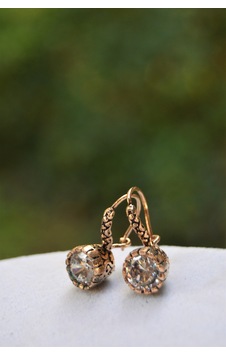 Stoneage Jewellery Elmas Görünümlü Bayan Küpe Bronz
