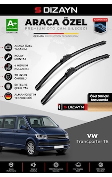 S-dizayn Volkswagen Transporter T6 Sg Ön Cam Silecek Seti 2015-2024 Premium Araca Özel 60-60 Cm A+ K