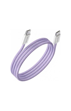 Ven-dens Vd-dca04 60 W Pd Type-c To Type-c Manyetik Hızlı Şarj Ve Veri Kablosu, 1 Metre, Kumaş, Mor