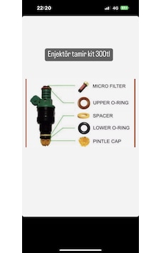 BMW M50 M52 M54 ENJEKTÖR TAMİR KİT BMW M50 M52 M54 ENJEKTÖR TAMİR KİT