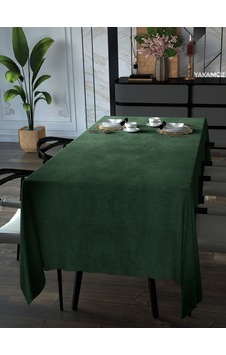 Sarmaşık Yeşili Kadife Dokulu Masa Örtüsü Dertsiz Velvet Touch Serisi Sarmaşık Yeşili Sarmaşık Yeşili Kadife Dokulu Masa Örtüsü Dertsiz Velvet Touch Serisi Sarmaşık Yeşili