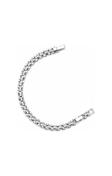 Balenbi Jewelry Gümüş Renk Çift Sıra Zirkon Taş Detaylı Paslanmaz Çelik Kadın Bileklik 1209 Balenbi Jewelry Gümüş Renk Çift Sıra Zirkon Taş Detaylı Paslanmaz Çelik Kadın Bileklik 1209