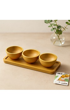 Bambu Tepsili 3'lü Çerezlik Lokumluk Seti Diğer Bambu Tepsili 3'lü Çerezlik Lokumluk Seti Diğer