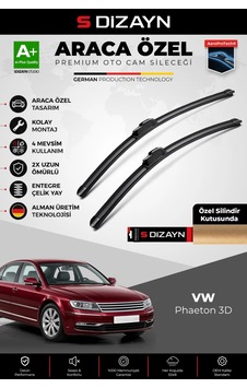 S-dizayn Vw Phaeton 3d Ön Cam Silecek Seti 2002-2016 Premium Araca Özel 60-53 Cm A+ Kalite Aocs-1933