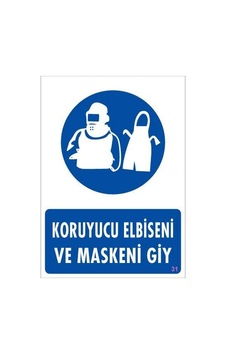 Koruyucu Kıyafet Giy Uyarı Levhası 25x35 Kod:31 Koruyucu Kıyafet Giy Uyarı Levhası 25x35 Kod:31