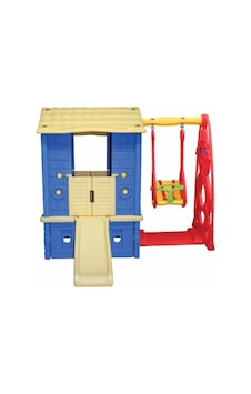 King Ev Kaydıraklı Salıncaklı Mavi/krem King Ev Kaydıraklı Salıncaklı Mavi/krem