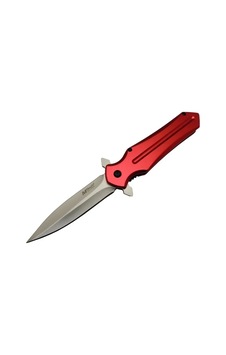 4223 Kırmızı Kamp Çakı 21cm- Yarı Otomatik, Kemerlikli